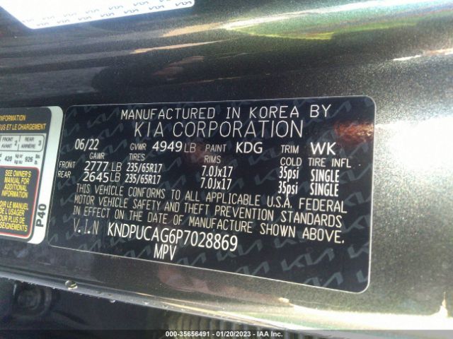 KNDPUCAG6P7028869 KIA Sportage Hybrid Lx