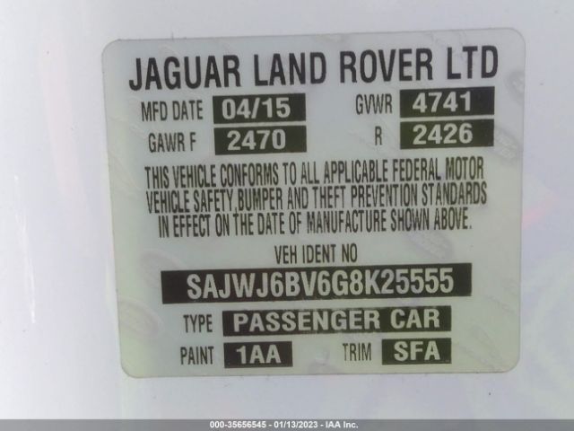 SAJWJ6BV6G8K25555 Jaguar F-Type