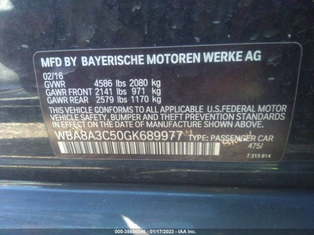 WBA8A3C50GK689977 BMW 3 Series 320i Xdrive