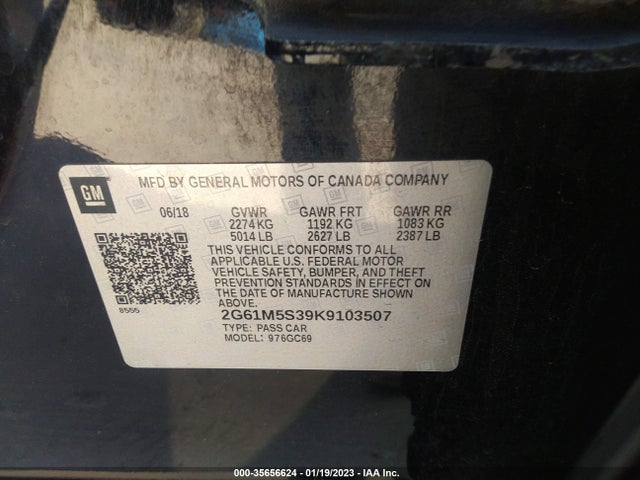 Cadillac XTS LUXURY 2019 2G61M5S39K9103507 Image 9