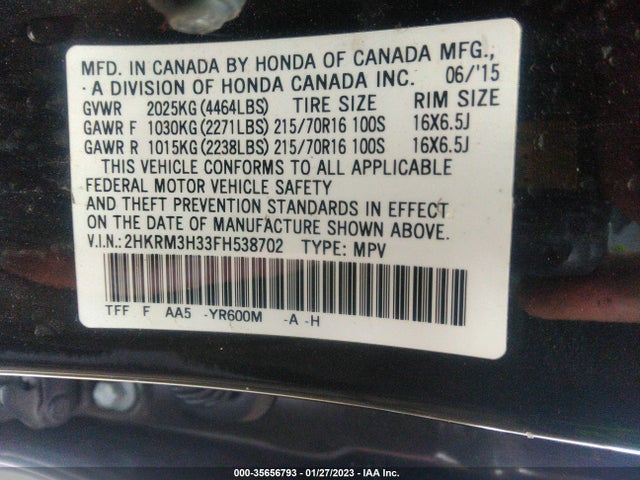 Honda CR-V LX 2015 2HKRM3H33FH538702 Image 10
