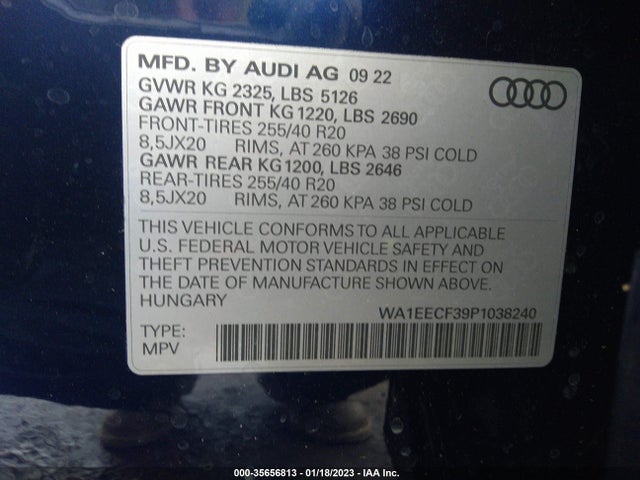 WA1EECF39P1038240 Audi Q3 S Line Premium Plus