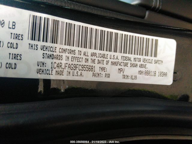 1C4RJFAG9FC955681 Jeep Grand Cherokee