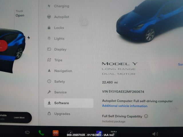 2021 Tesla Model Y, VIN: 5YJYGAEE2MF260674