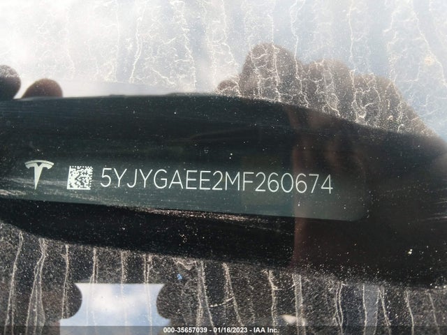 2021 Tesla Model Y, VIN: 5YJYGAEE2MF260674
