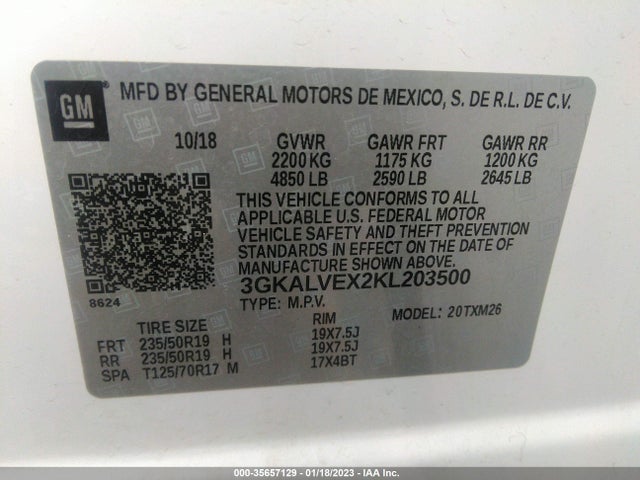 2019 GMC Terrain, VIN: 3GKALVEX2KL203500