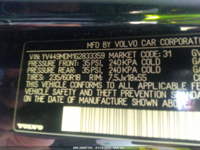 YV449MDM1G2833359 Volvo XC60