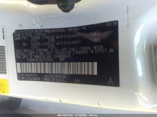 Toyota Sienna Le 8 Passenger 2016 5TDKK3DC2GS726880 Image 9