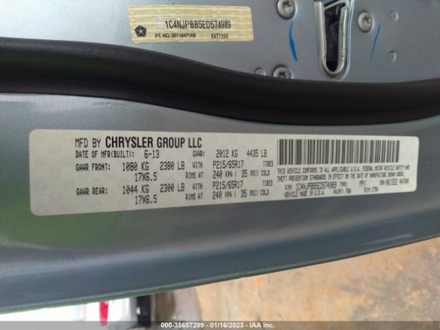 1C4NJPBB5ED574989 Jeep Patriot Sport