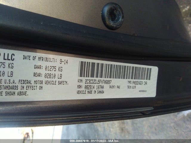 Dodge Challenger Srt 392 2015 2C3CDZDJ5FH706897 Image 9