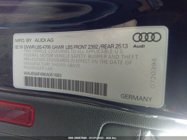 Audi A4 Premium Plus 2019 WAUENAF48KA051683 Image 9