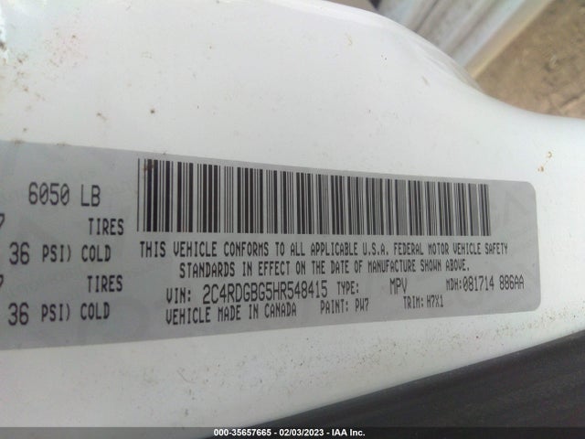 Dodge Grand Caravan Se 2017 2C4RDGBG5HR548415 Image 9