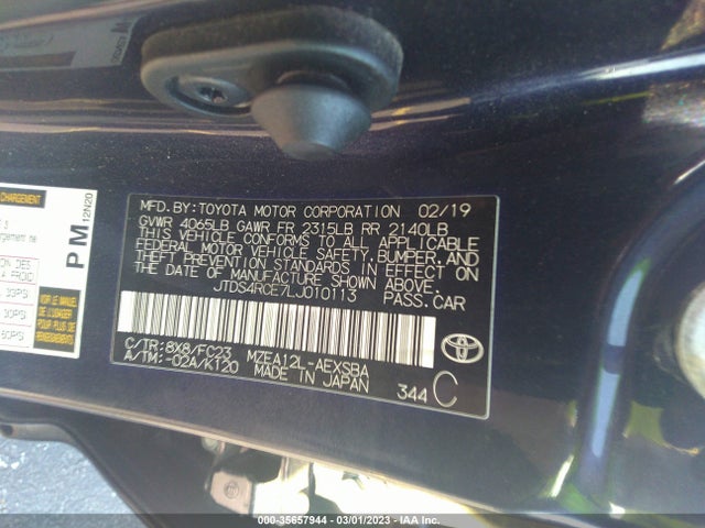 Toyota COROLLA SE 2020 JTDS4RCE7LJ010113 Image 10