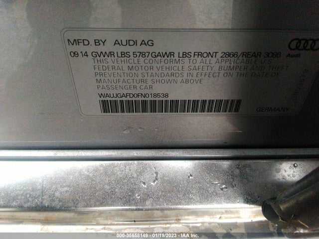 2015 Audi A8, VIN: WAUJGAFD0FN018538