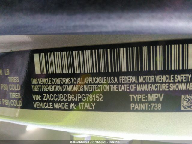 ZACCJBDB6JPG78152 Jeep Renegade Limited
