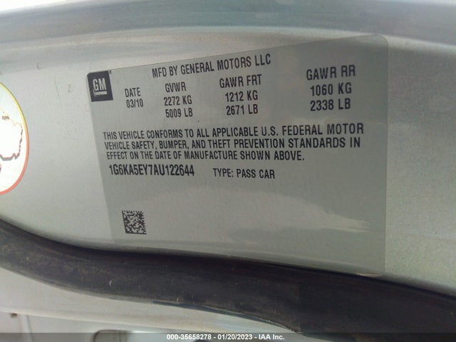 Cadillac Dts W/1sa 2010 1G6KA5EY7AU122644 Image 10