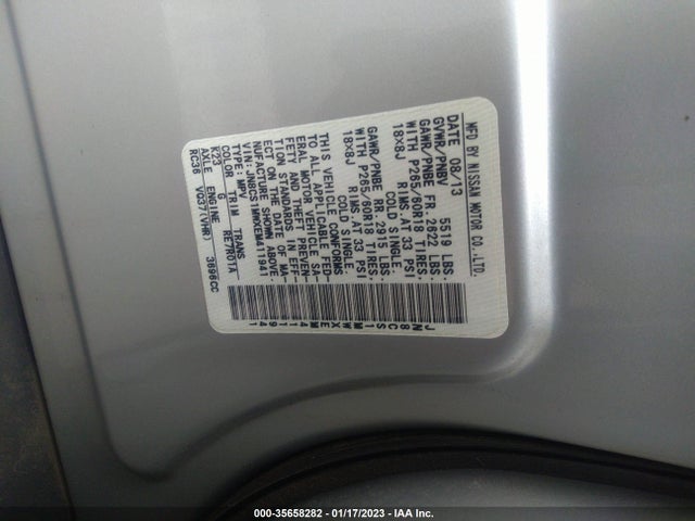 2014 Infiniti QX70, VIN: JN8CS1MWXEM411941