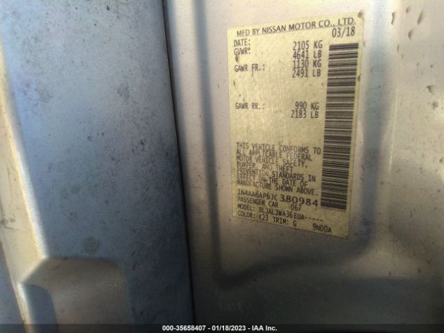 1N4AA6AP6JC380984 Nissan MAXIMA SV