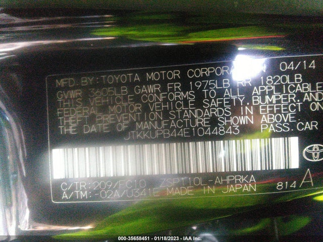 2014 Scion XD, VIN: JTKKUPB44E1044843