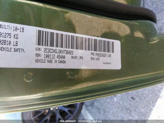 2C3CDXGJ3KH736023 Dodge Charger Scat Pack