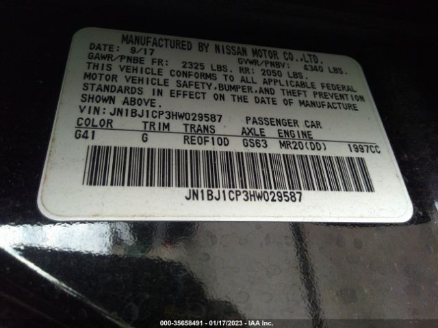 JN1BJ1CP3HW029587 Nissan Rogue Sport S