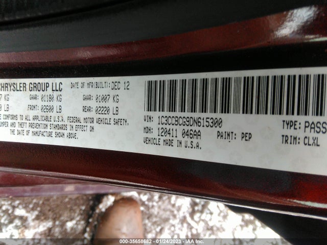 Chrysler 200 Limited 2013 1C3CCBCG9DN615300 Image 9