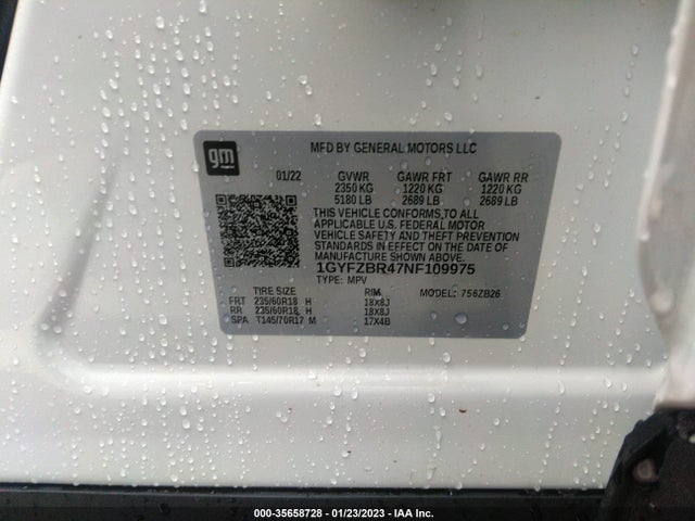 2022 Cadillac XT4, VIN: 1GYFZBR47NF109975