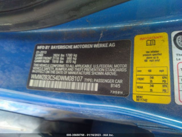 WMWZB3C54DWM08107 Mini COOPER COUNTRYMAN