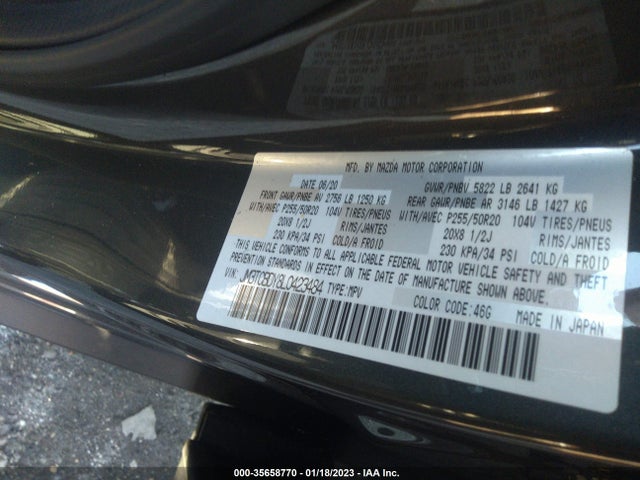2020 Mazda CX-9, VIN: JM3TCBDY8L0423484