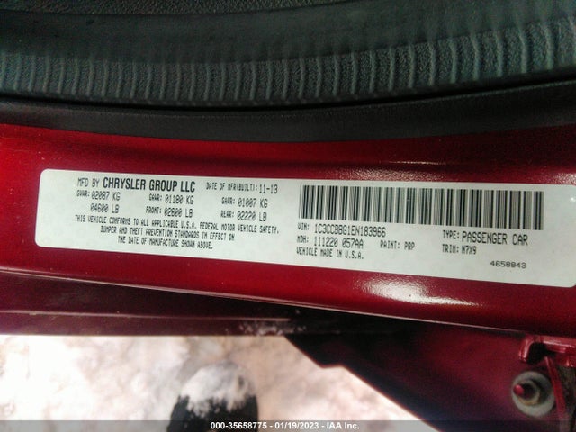 1C3CCBBG1EN183966 Chrysler 200 Touring