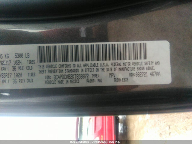 Dodge Journey Se Value Pkg 2019 3C4PDCAB2KT858872 Image 9