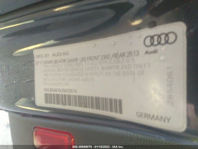 WAUENAF4XJN003674 Audi A4 Premium Plus