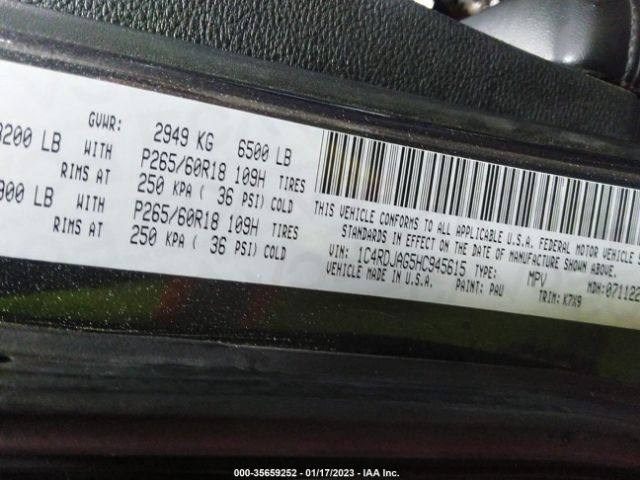 1C4RDJAG5HC945615 Dodge Durango Sxt