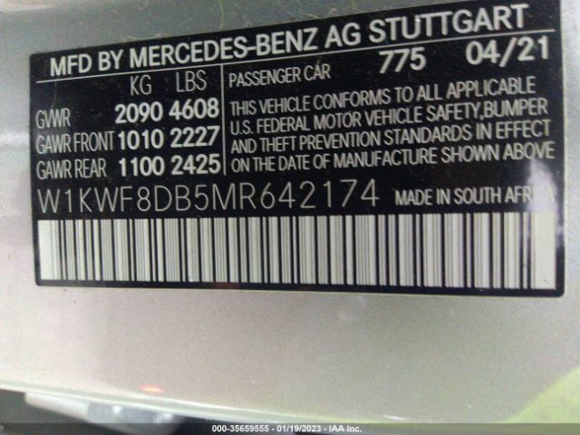 W1KWF8DB5MR642174 Mercedes-Benz C-class C 300
