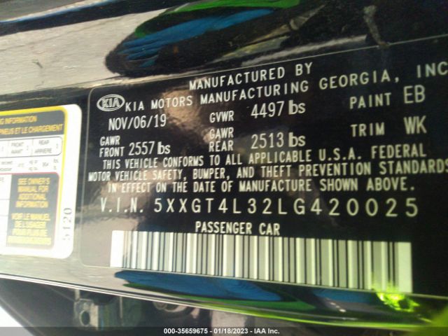 5XXGT4L32LG420025 KIA Optima Lx