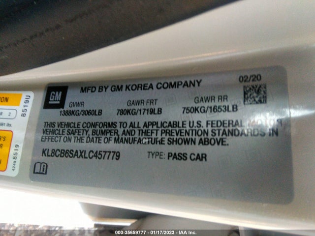 Chevrolet SPARK LS 2020 KL8CB6SAXLC457779 Image 9