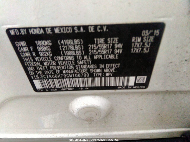 2016 Honda HR-V, VIN: 3CZRU6H79GM706790