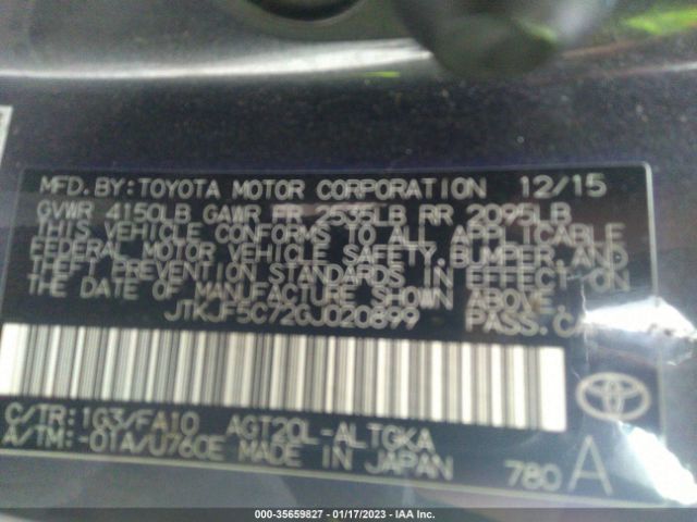 JTKJF5C72GJ020899 Scion TC