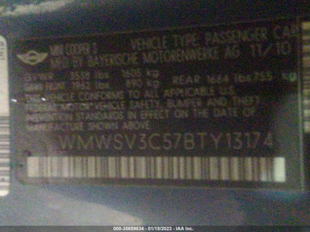 WMWSV3C57BTY13174 Mini Cooper Hardtop S