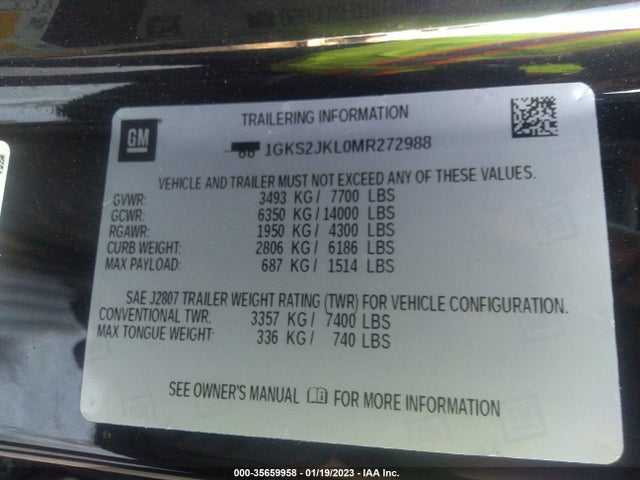 2021 GMC Yukon XL, VIN: 1GKS2JKL0MR272988