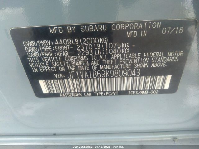 JF1VA1B69K9809043 Subaru Wrx Premium