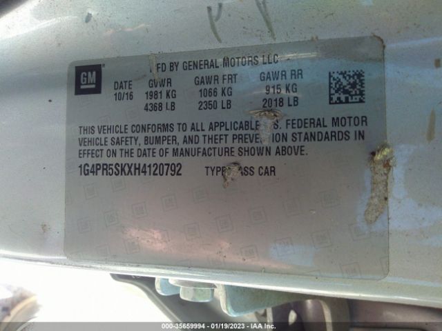 1G4PR5SKXH4120792 Buick Verano Sport Touring