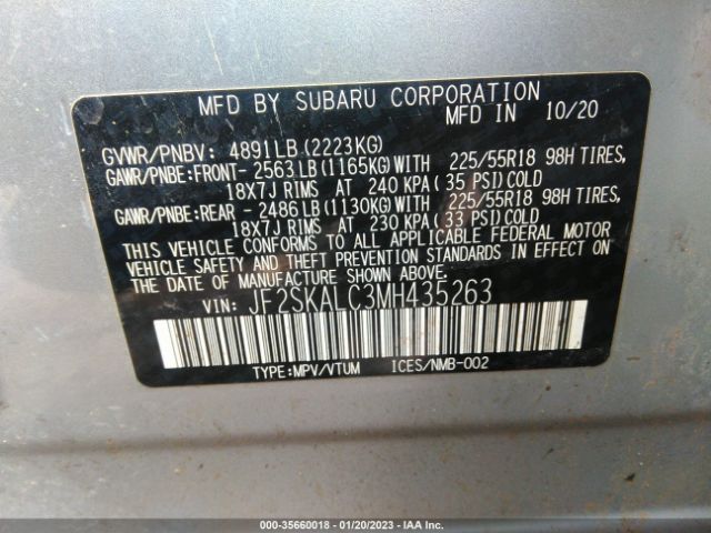 JF2SKALC3MH435263 Subaru Forester Sport