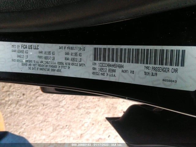 2017 Chrysler 200, VIN: 1C3CCCAB4HN504804