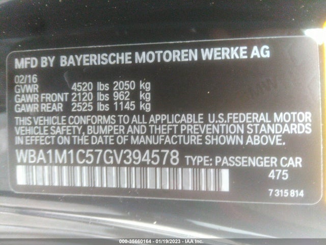 BMW 2 Series M235i 2016 WBA1M1C57GV394578 Image 11