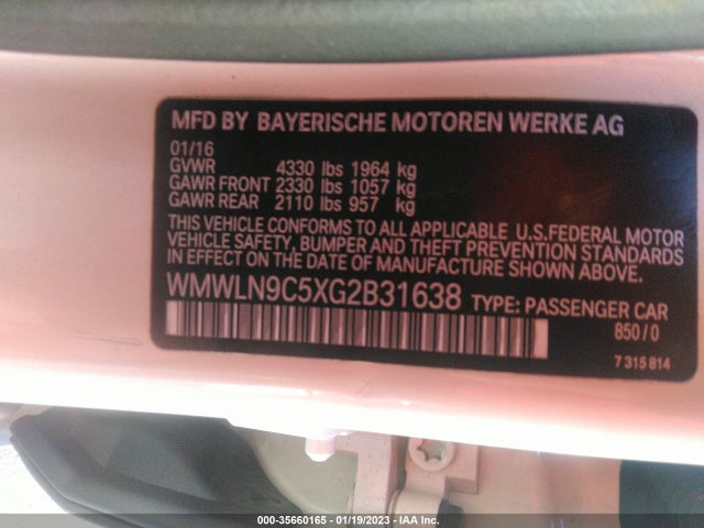 2016 Mini Clubman, VIN: WMWLN9C5XG2B31638
