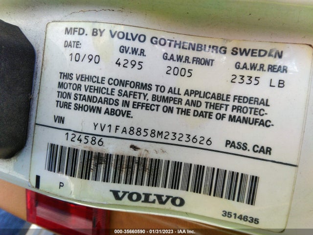 Volvo 740 1991 YV1FA8858M2323626 Image 10