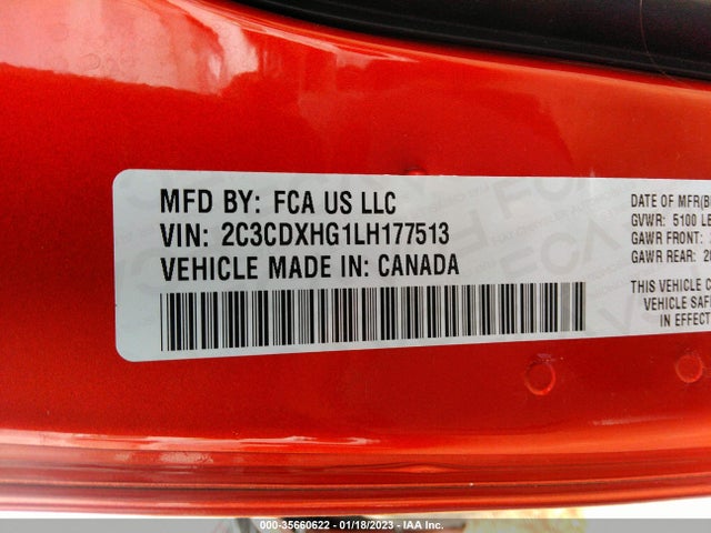 Dodge CHARGER GT 2020 2C3CDXHG1LH177513 Image 9