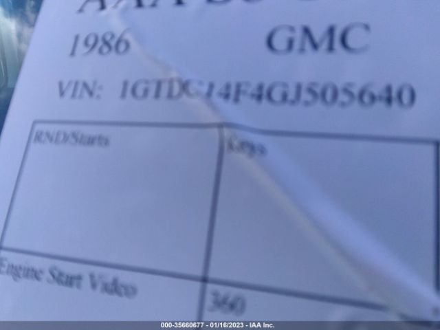 1GTDC14F4GJ505640 GMC C1500