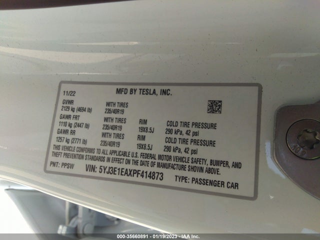 Tesla MODEL 3 2023 5YJ3E1EAXPF414873 Image 10